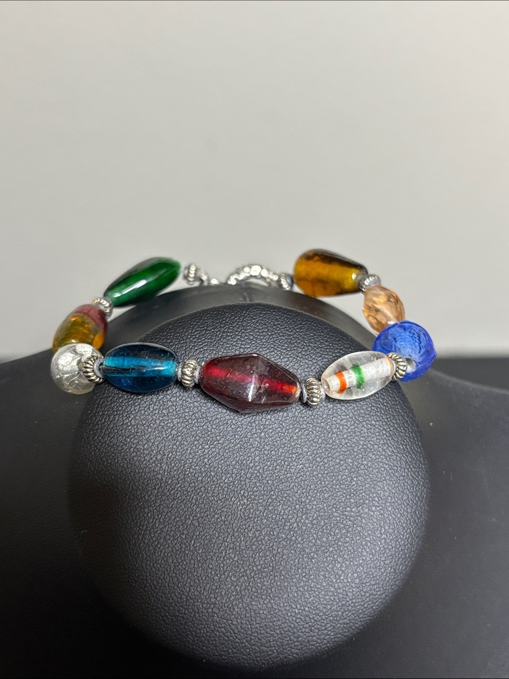Handcrafted Glass Colorful Beaded Bracelet